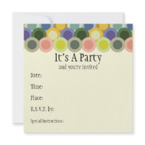 Retro Circles Invitation