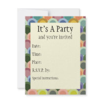 Retro Circles Invitation