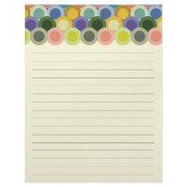 Retro Circles Lined Letterhead