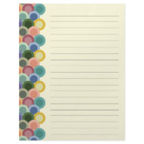 Retro Circles Lined Letterhead