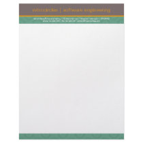 Retro Circles Mint & Orange Business Letterhead by CSProfileCards Retro Circles Mint & Orange Business Letterhead