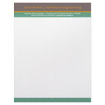 Retro Circles Mint &amp; Orange Business Letterhead