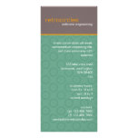 Retro Circles Mint & Orange Business Rack Card rack cards