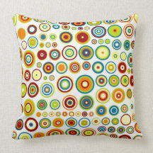 Retro Circles Mosaic Pattern | Rings Seamless Pillows