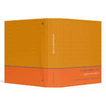 Retro Circles Orange & Tan Presentation Binder