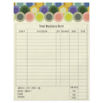 Retro Circles Order Form flyers