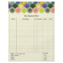 Retro Circles Order Form flyers