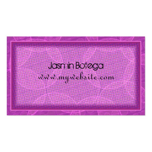 Retro Circles Purple Business Profile Cards Business Card