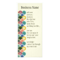 Retro Circles Rack Card rack cards