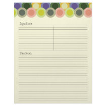 Retro Circles Recipe Letterhead