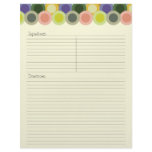 Retro Circles Recipe Letterhead