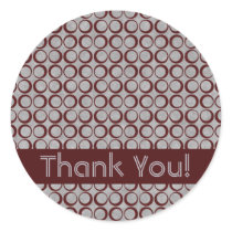 Retro Circles: Thank You Envelope Seals stickers