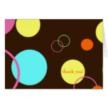 retro circles thank you cards