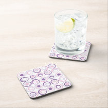 Retro Circles White cork coasters
