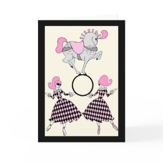 Retro Circus Greeting Card card