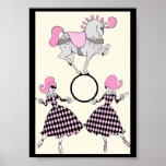 Retro circus poster or print 5" x 7"
