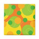 Retro Citrus Dots Funky Groovy Gift Magnet
