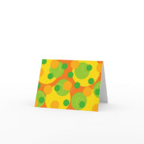 Retro Citrus Dots Invitation / Announcement Card by fat_fa_tin Retro Citrus Dots Invitation / Announcement Card