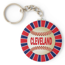 RETRO CLEVELAND BASEBALL KEYCHAINS