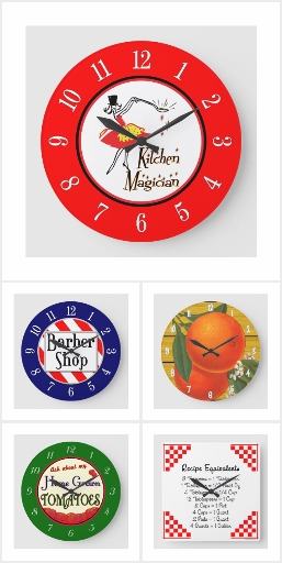 Retro Clocks, Kitchen Clocks and More