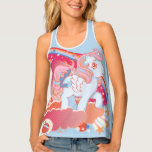 Retro Clouds  Design Tank Top