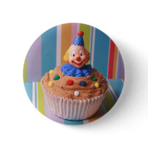 Retro Clown Cupcake buttons