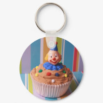 Retro Clown Cupcake keychains