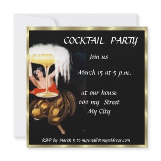 Retro Cocktail Party Invitation invitation