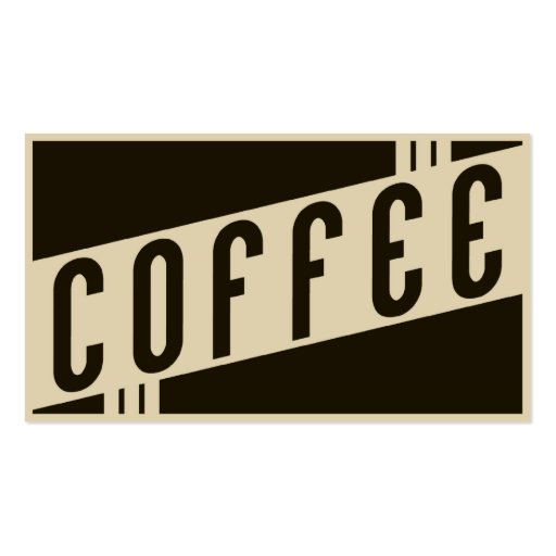 retro coffee business card