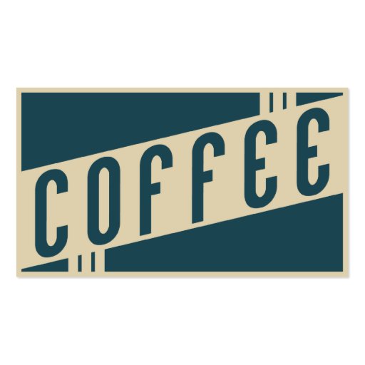 retro coffee business card template (front side)