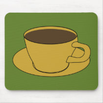 Retro Coffee Cup mousepad by mazarakes Retro Coffee Cup mousepad
