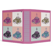 Retro Coffee Cups Binder by whupsadaisy Retro Coffee Cups Binder