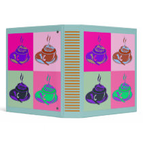 Retro Coffee Cups Binder by whupsadaisy Retro Coffee Cups Binder