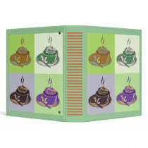 Retro Coffee Cups Binder