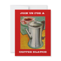 Retro COFFEE PERCOLATOR Invitation PARTY INVITE