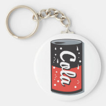 retro cola can design keychains