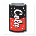 retro cola can design posters