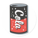retro cola can design stickers
