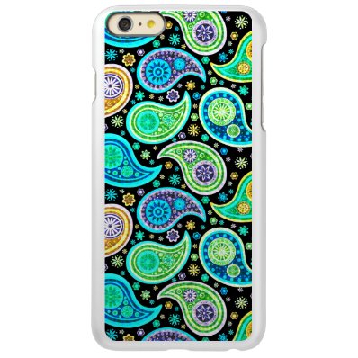 Retro Colorful Cool Tones Paisley Pattern Incipio Feather® Shine iPhone 6 Plus Case