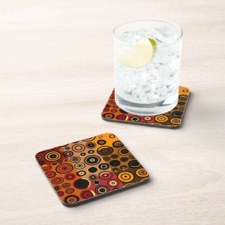 Retro Colorful Fifties Abstract Art 3 Drink Coasters