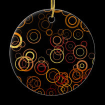 Retro Colorful Fifties Abstract Art 3 ornaments