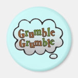 Retro Comic Book "Grumble Grumble" Fridge Magnet