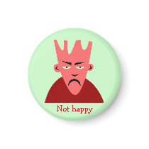 Retro Comic Toon "Not Happy" Guy magnets