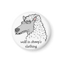 Retro Comic Toon "Wolf in Sheep's Clothing" magnets by JuJuGarden Retro Comic Toon "Wolf in Sheep's Clothing" magnets