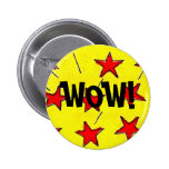 Retro Comix Stars "WOW!" Button