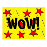 Retro Comix Stars "WOW!" Post Cards