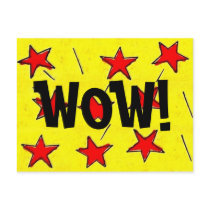 Retro Comix Stars "WOW!" Post Cards