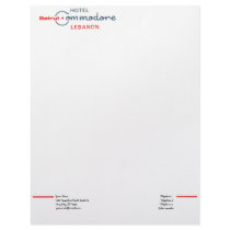 Retro Commodore Hotel Letterhead Design