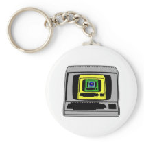 "Retro Computer Key Chain