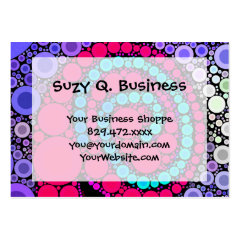 Retro Concentric Circles Cool Swirl Pattern Business Card Template